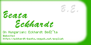 beata eckhardt business card